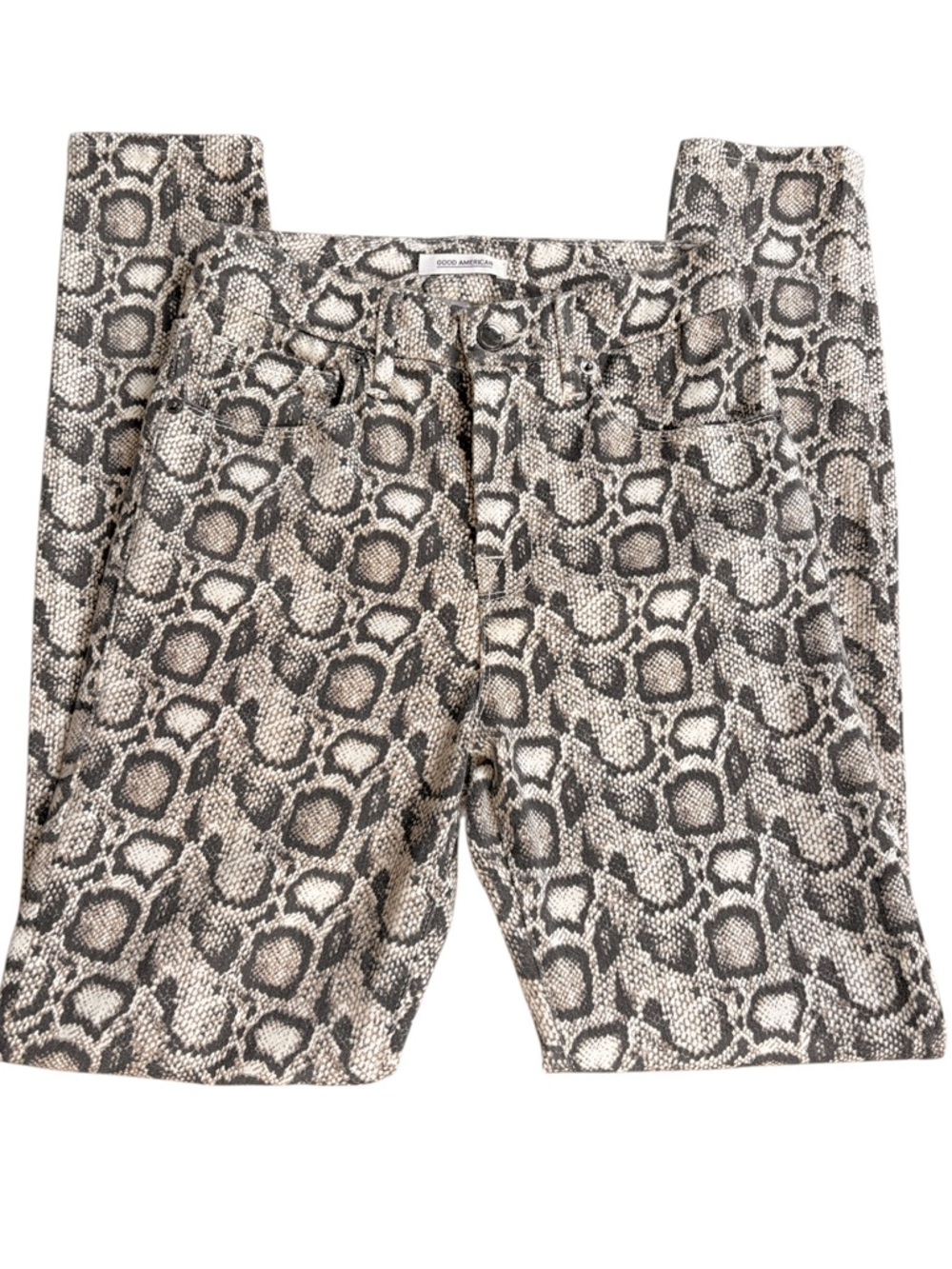 Like New Good American Good Legs Skinny Jeans Snakeskin Size 2 / 26